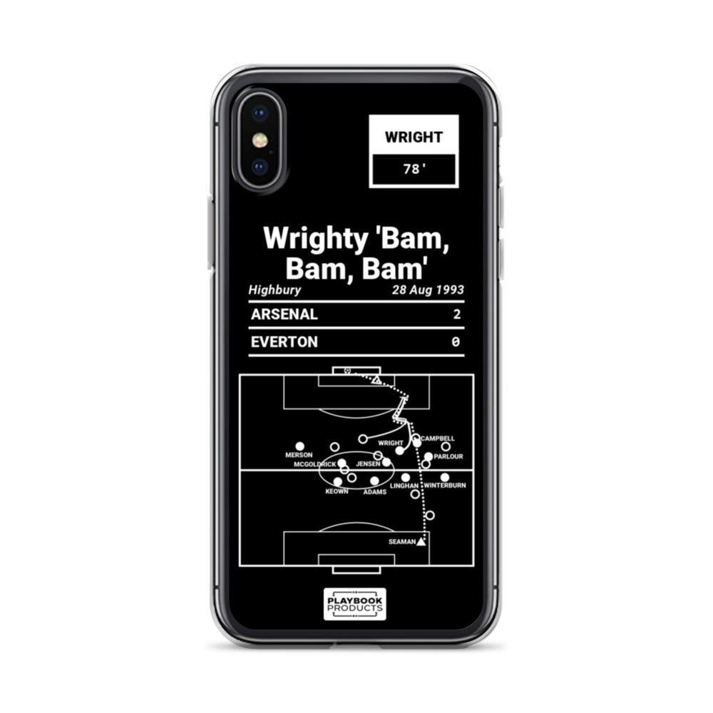 Arsenal Greatest Goals iPhone Case: Wrighty 'Bam, Bam, Bam' (1993)