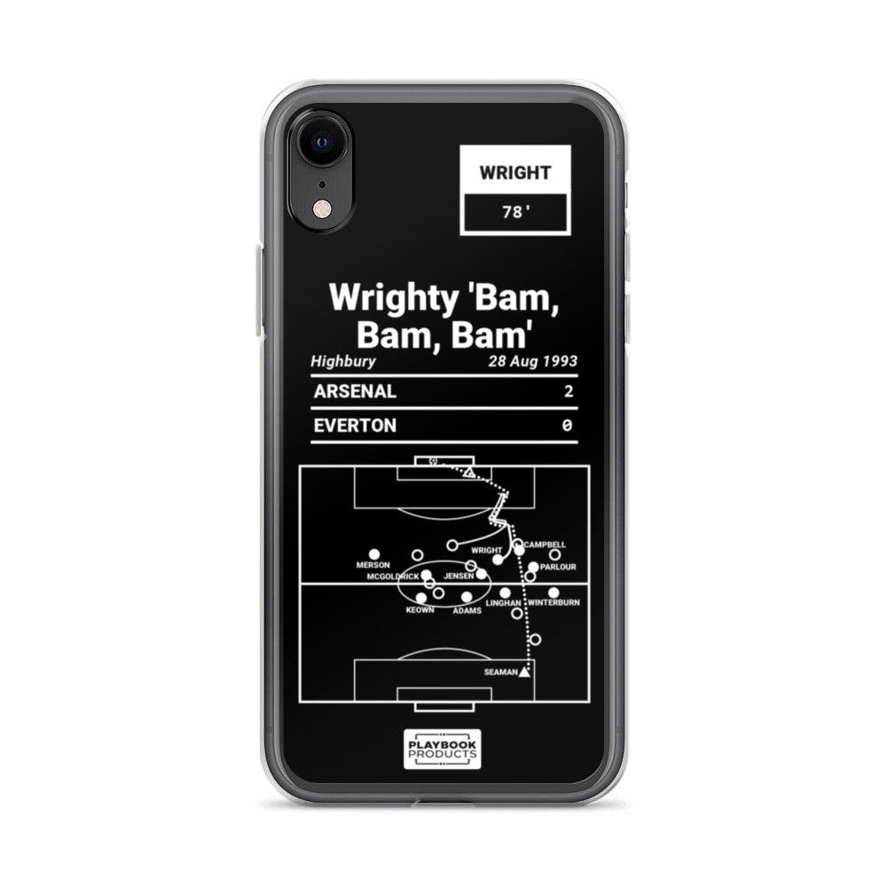 Arsenal Greatest Goals iPhone Case: Wrighty 'Bam, Bam, Bam' (1993)