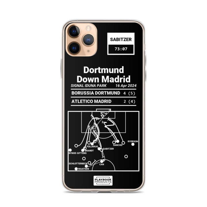 Borussia Dortmund Greatest Goals iPhone Case: Dortmund Down Madrid (2024)