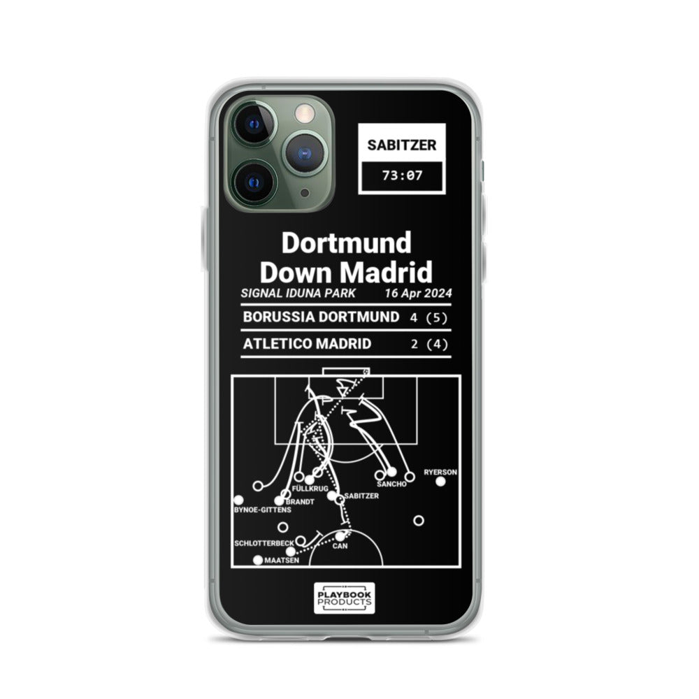 Borussia Dortmund Greatest Goals iPhone Case: Dortmund Down Madrid (2024)