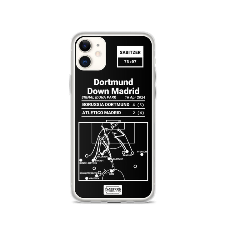 Borussia Dortmund Greatest Goals iPhone Case: Dortmund Down Madrid (2024)