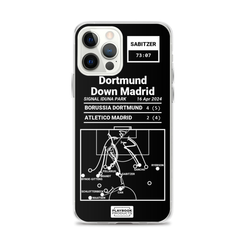 Borussia Dortmund Greatest Goals iPhone Case: Dortmund Down Madrid (2024)