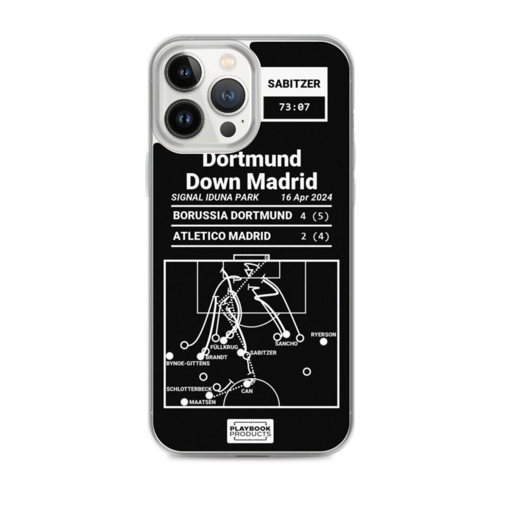 Borussia Dortmund Greatest Goals iPhone Case: Dortmund Down Madrid (2024)