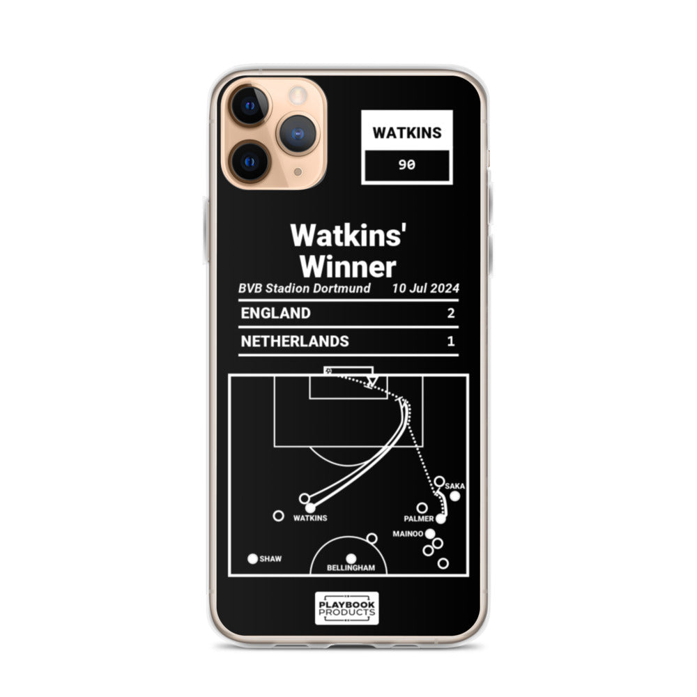 England National Team Greatest Goals iPhone Case: Watkins' Winner (2024)