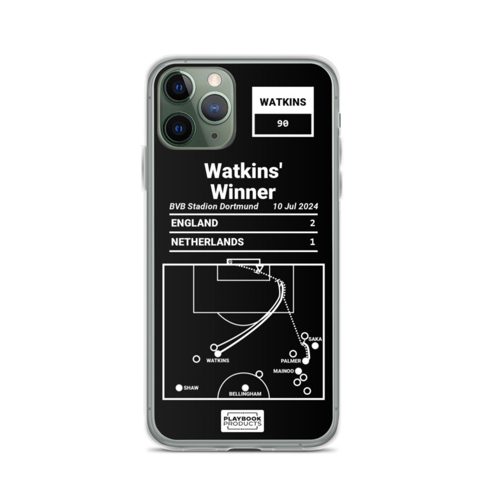 England National Team Greatest Goals iPhone Case: Watkins' Winner (2024)