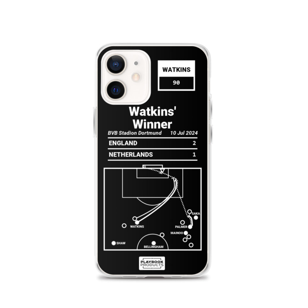 England National Team Greatest Goals iPhone Case: Watkins' Winner (2024)