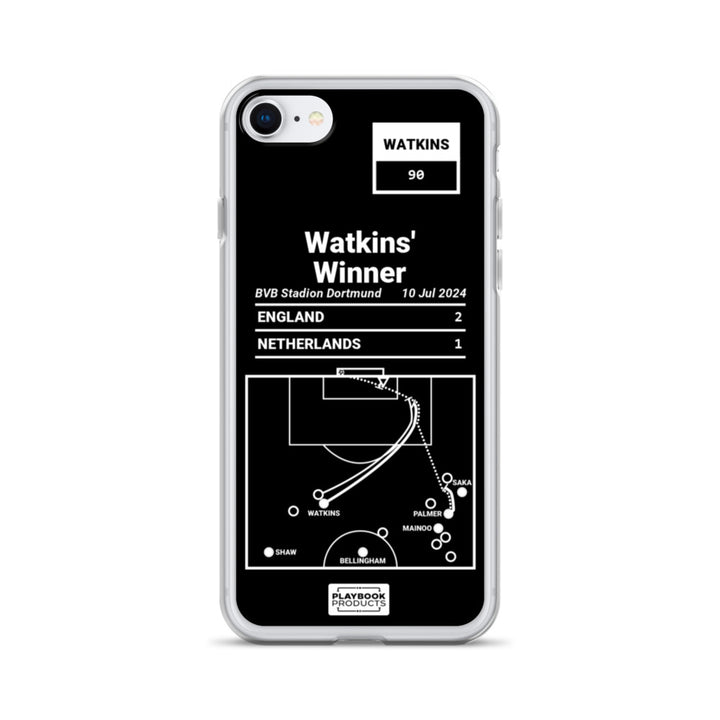 England National Team Greatest Goals iPhone Case: Watkins' Winner (2024)