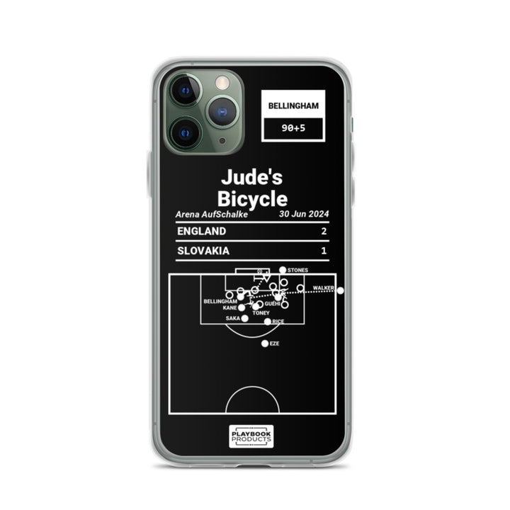 England National Team Greatest Goals iPhone Case: Jude's Bicycle (2024)