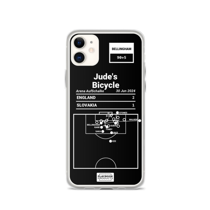 England National Team Greatest Goals iPhone Case: Jude's Bicycle (2024)