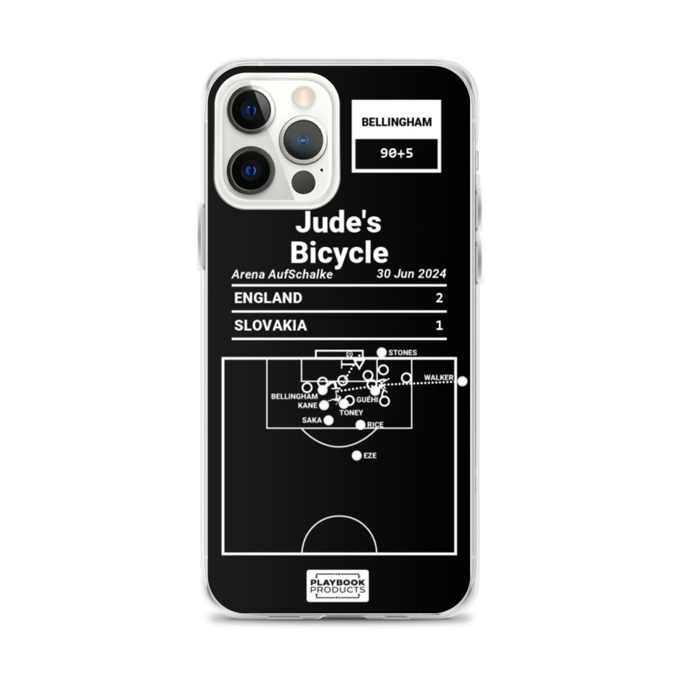 England National Team Greatest Goals iPhone Case: Jude's Bicycle (2024)