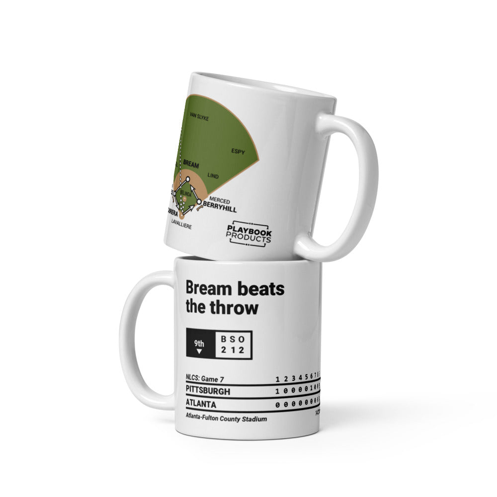 Atlanta Braves Greatest Plays Mug: Bream beats the throw (1992)