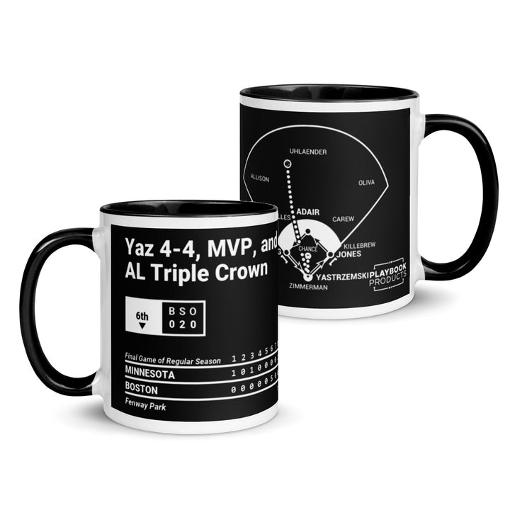 Boston Red Sox Greatest Plays Mug: Yaz 4-4, MVP, and AL Triple Crown (1967)