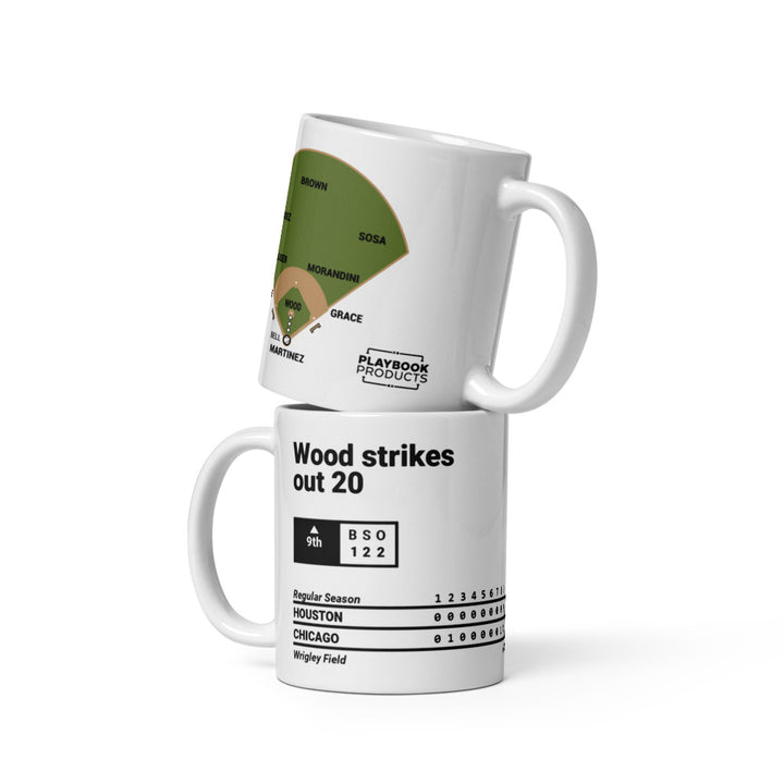 Chicago Cubs Greatest Plays Mug: Wood strikes out 20 (1998)