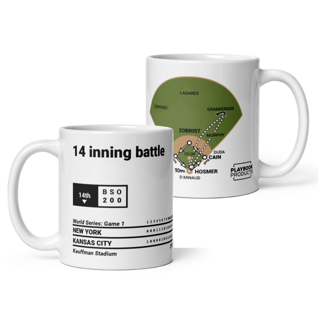 Kansas City Royals Greatest Plays Mug: 14 inning battle (2015)