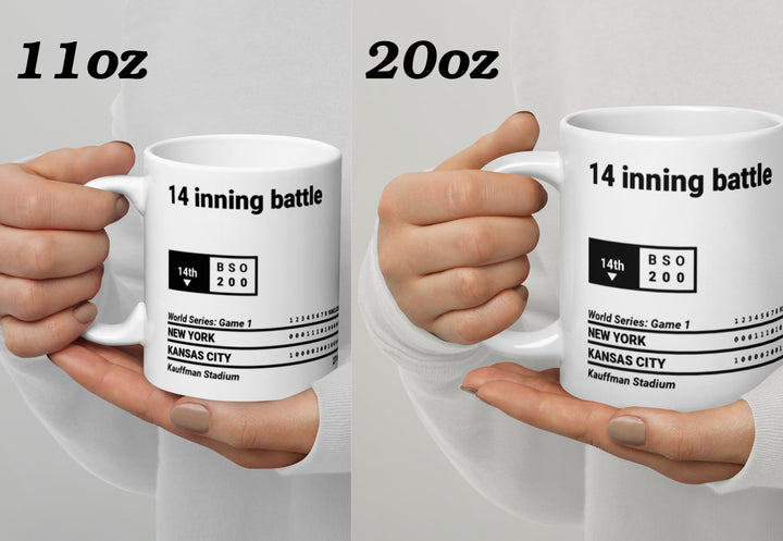 Kansas City Royals Greatest Plays Mug: 14 inning battle (2015)