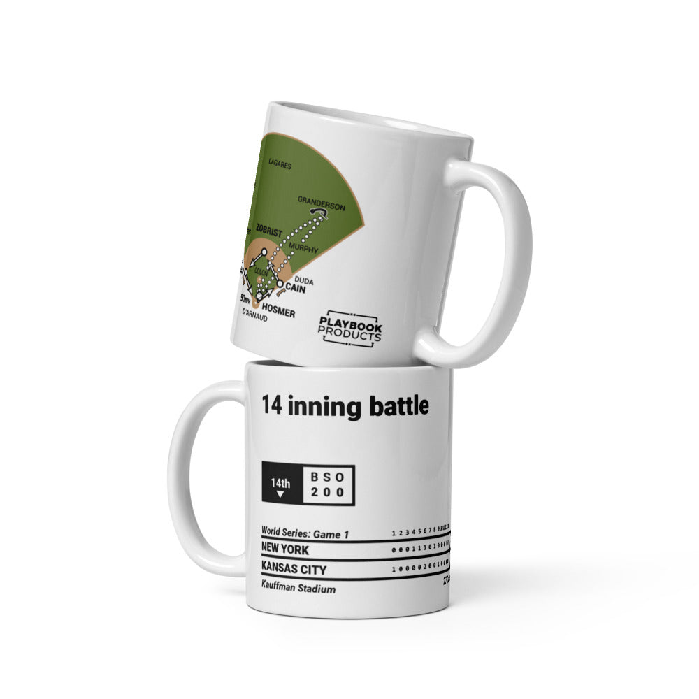Kansas City Royals Greatest Plays Mug: 14 inning battle (2015)