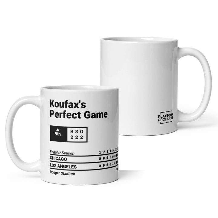 Los Angeles Dodgers Greatest Plays Mug: Koufax's Perfect Game (1965)