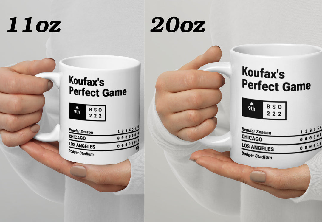 Los Angeles Dodgers Greatest Plays Mug: Koufax's Perfect Game (1965)