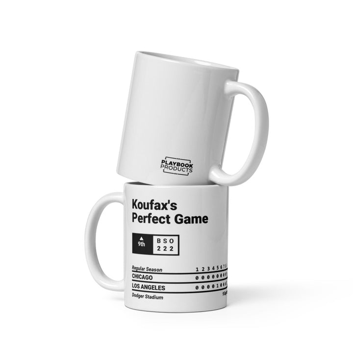Los Angeles Dodgers Greatest Plays Mug: Koufax's Perfect Game (1965)