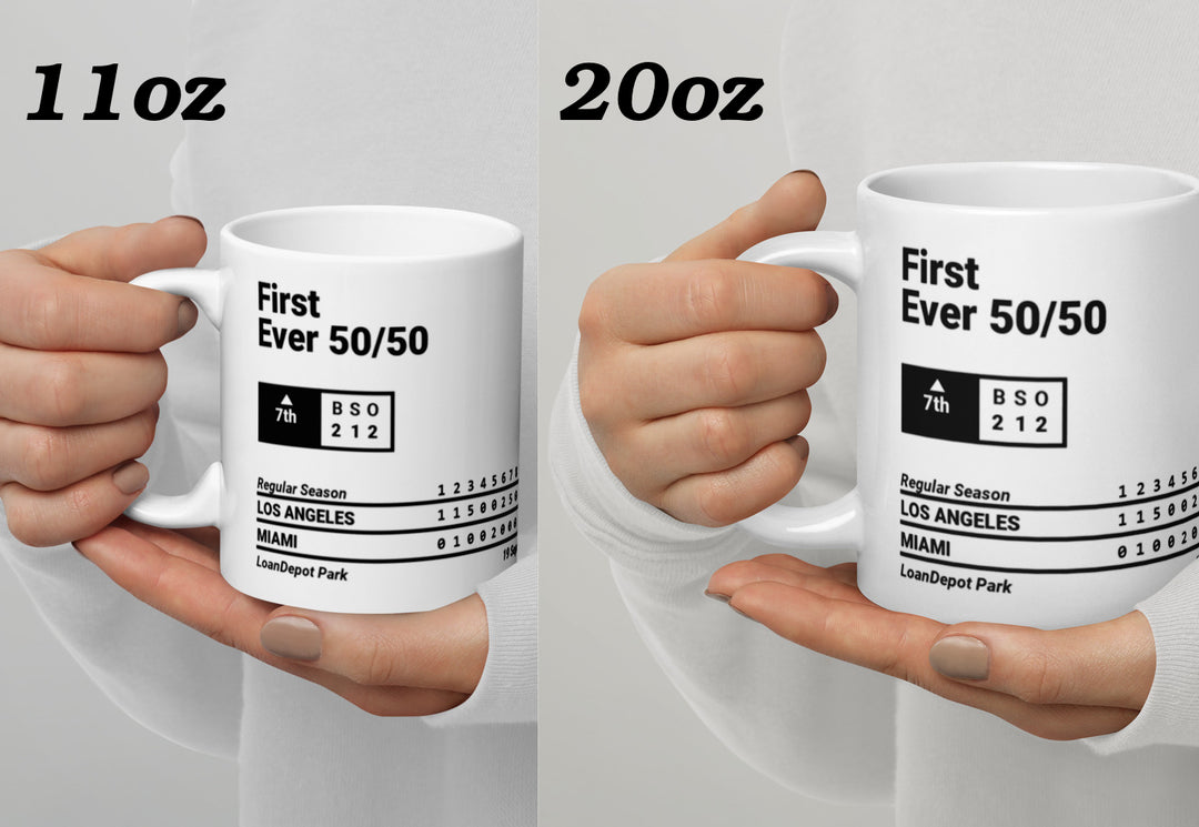 Los Angeles Dodgers Greatest Plays Mug: First Ever 50/50 (2024)