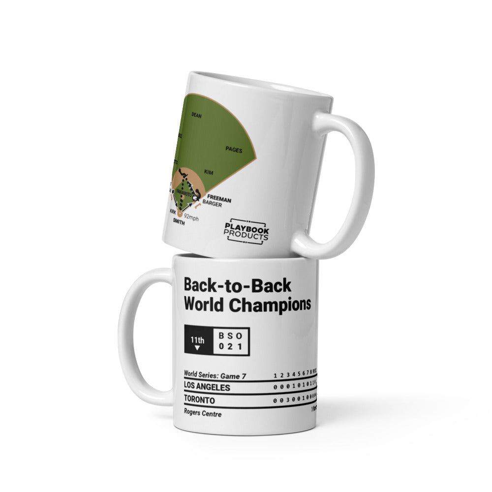 Los Angeles Dodgers Greatest Plays Mug: Back-to-Back World Champions (2025)