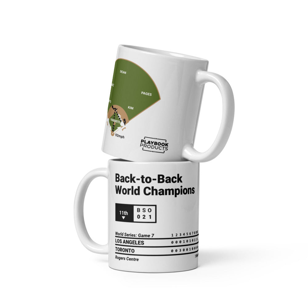 Los Angeles Dodgers Greatest Plays Mug: Back-to-Back World Champions (2025)