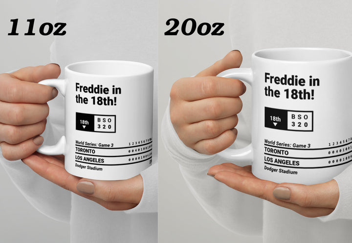Los Angeles Dodgers Greatest Plays Mug: Freddie in the 18th! (2025)