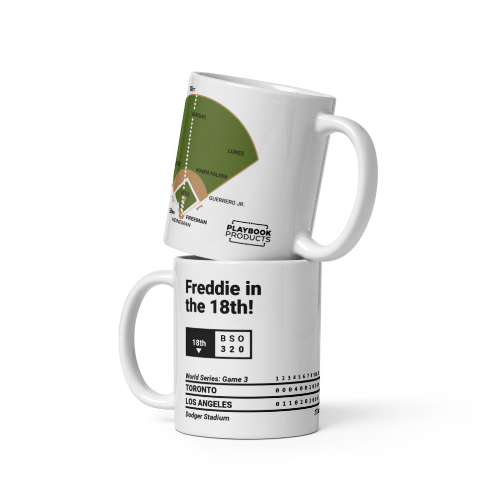 Los Angeles Dodgers Greatest Plays Mug: Freddie in the 18th! (2025)