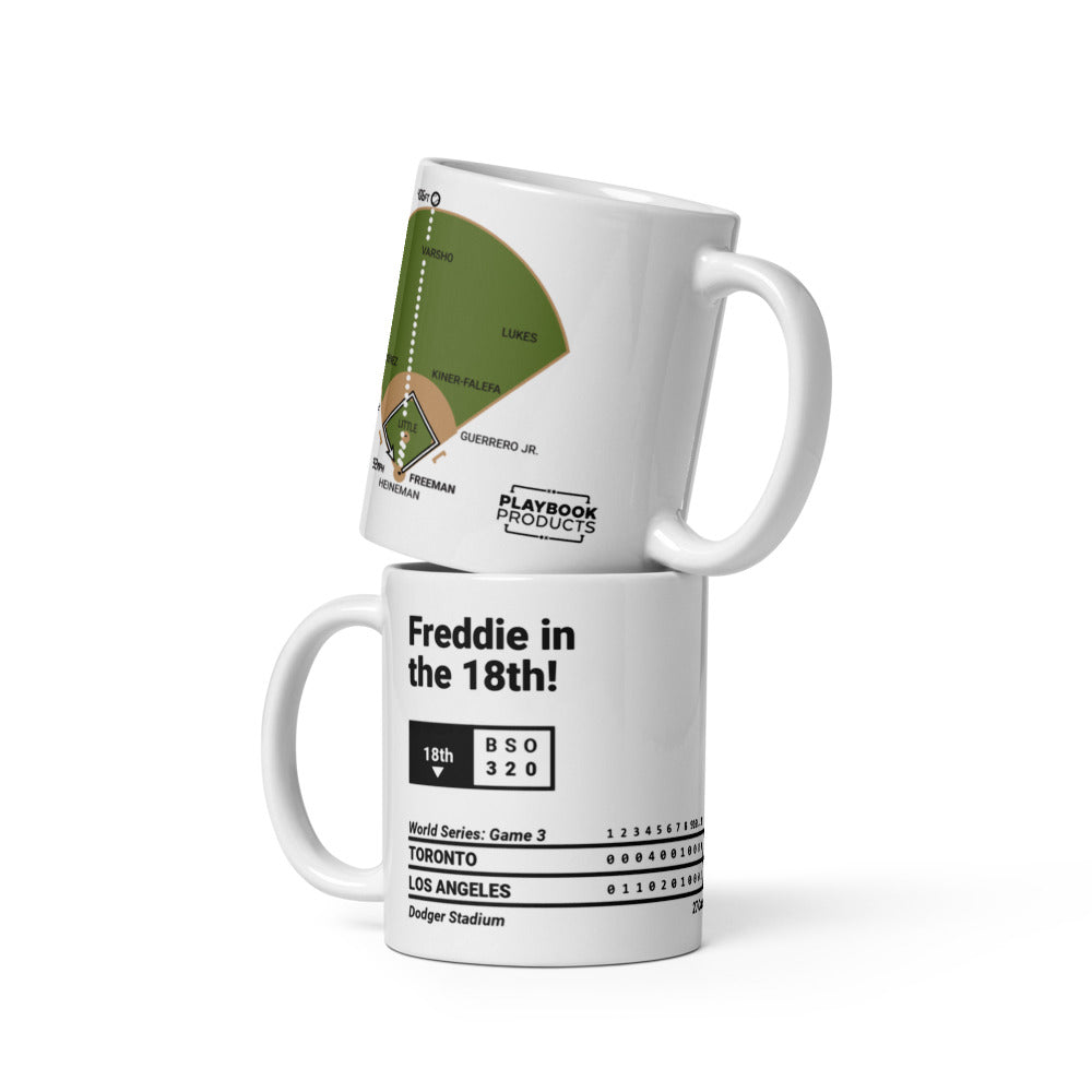 Los Angeles Dodgers Greatest Plays Mug: Freddie in the 18th! (2025)