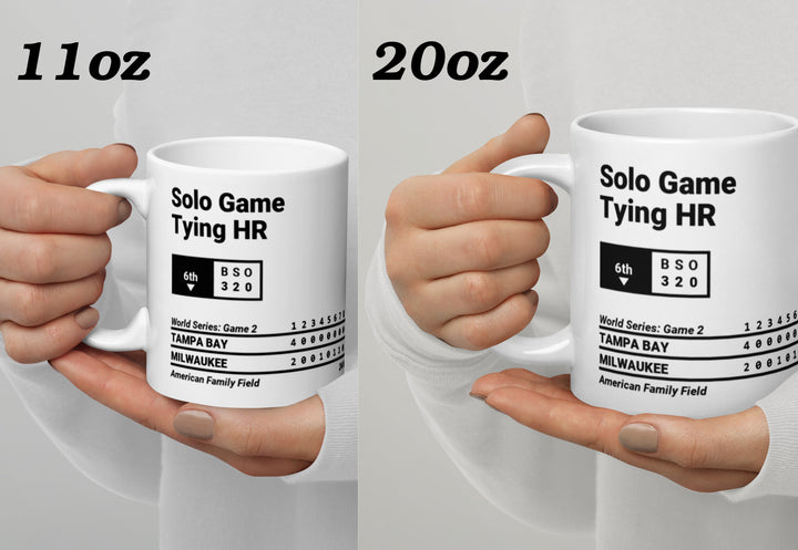 Greatest Milwaukee Brewers Plays Mug: Solo Game Tying HR (2026)