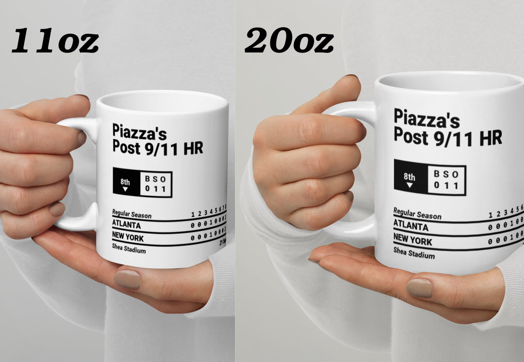 New York Mets Greatest Plays Mug: Piazza's Post 9/11 HR (2001)
