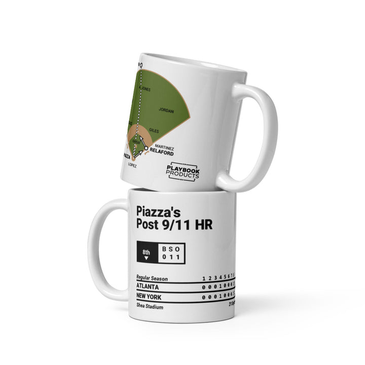 New York Mets Greatest Plays Mug: Piazza's Post 9/11 HR (2001)