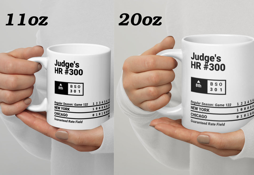 New York Yankees Greatest Plays Mug: Judge's HR #300 (2024)