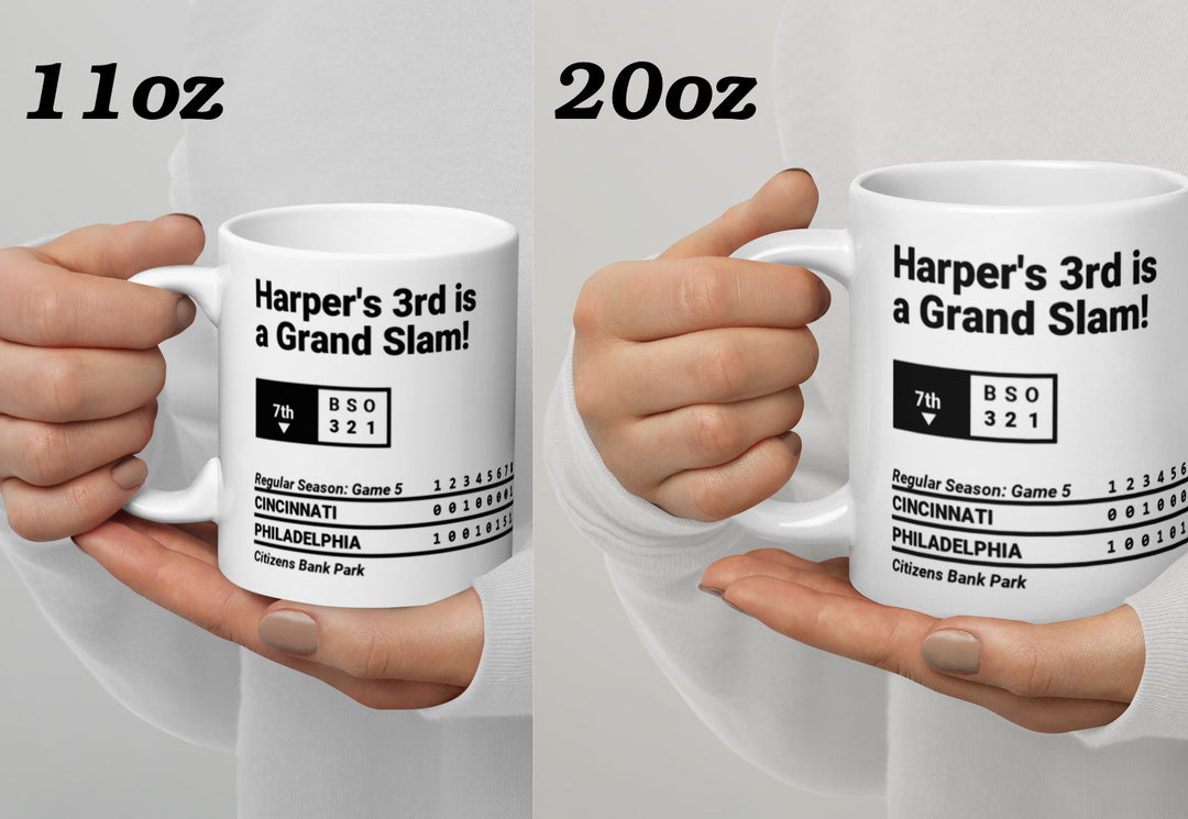 Philadelphia Phillies Greatest Plays Mug: Harper's 3rd is a Grand Slam! (2024)
