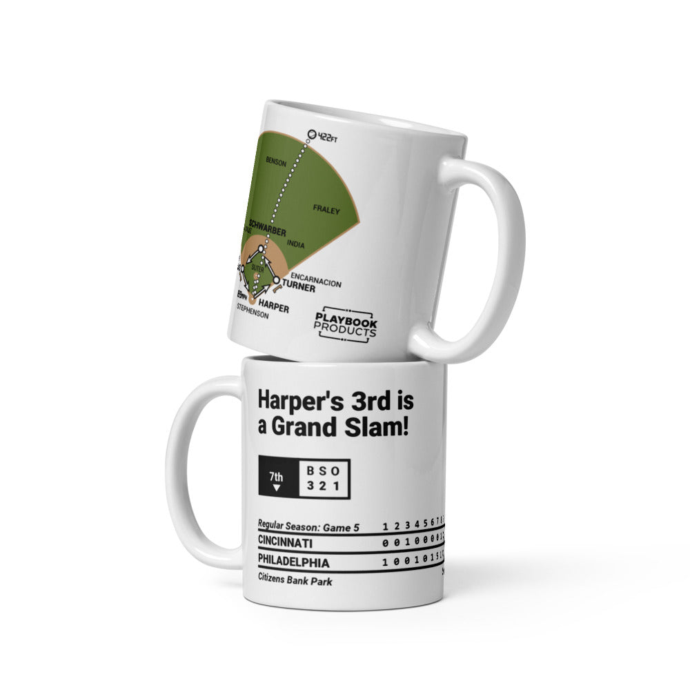 Philadelphia Phillies Greatest Plays Mug: Harper's 3rd is a Grand Slam! (2024)