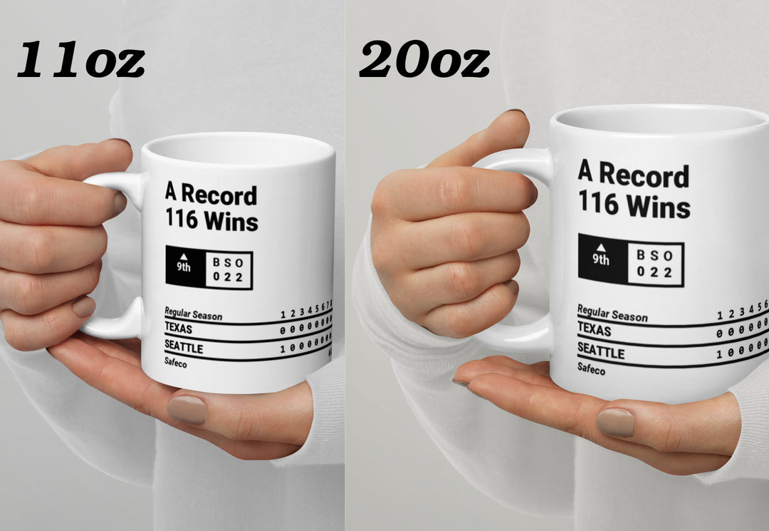 Seattle Mariners Greatest Plays Mug: A Record 116 Wins (2001)