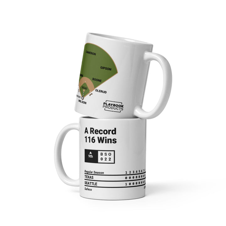 Seattle Mariners Greatest Plays Mug: A Record 116 Wins (2001)