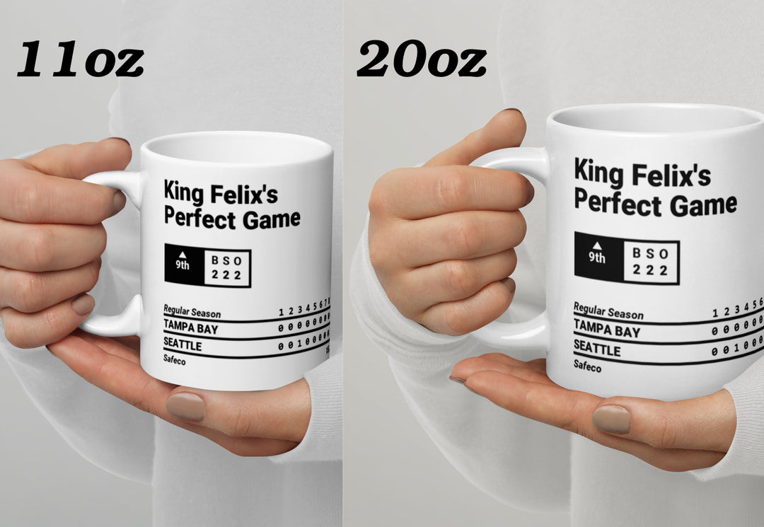 Seattle Mariners Greatest Plays Mug: King Felix's Perfect Game (2012)