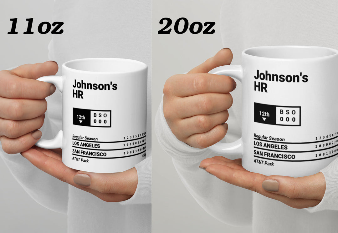 San Francisco Giants Greatest Plays Mug: Johnson's HR (1997)