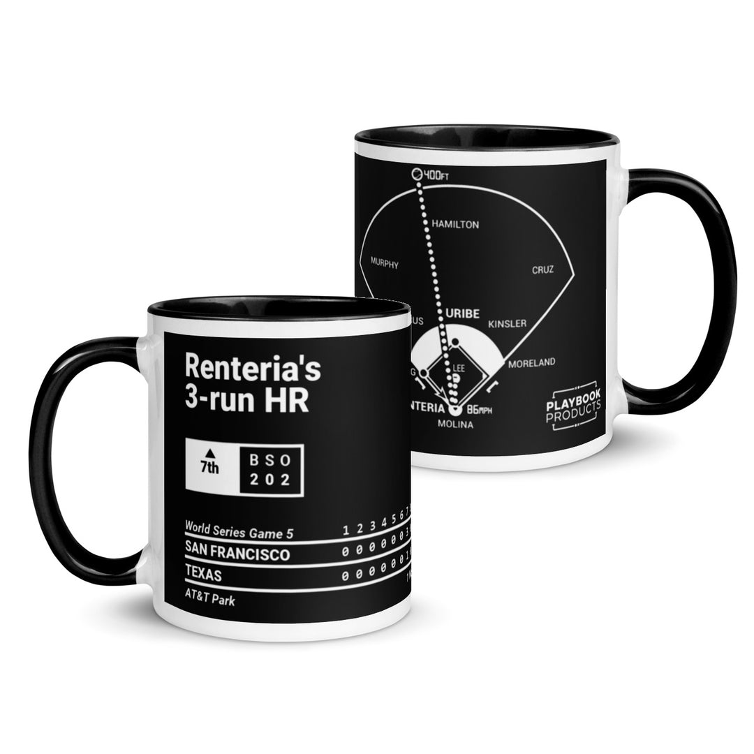San Francisco Giants Greatest Plays Mug: Renteria's 3-run HR (2010)