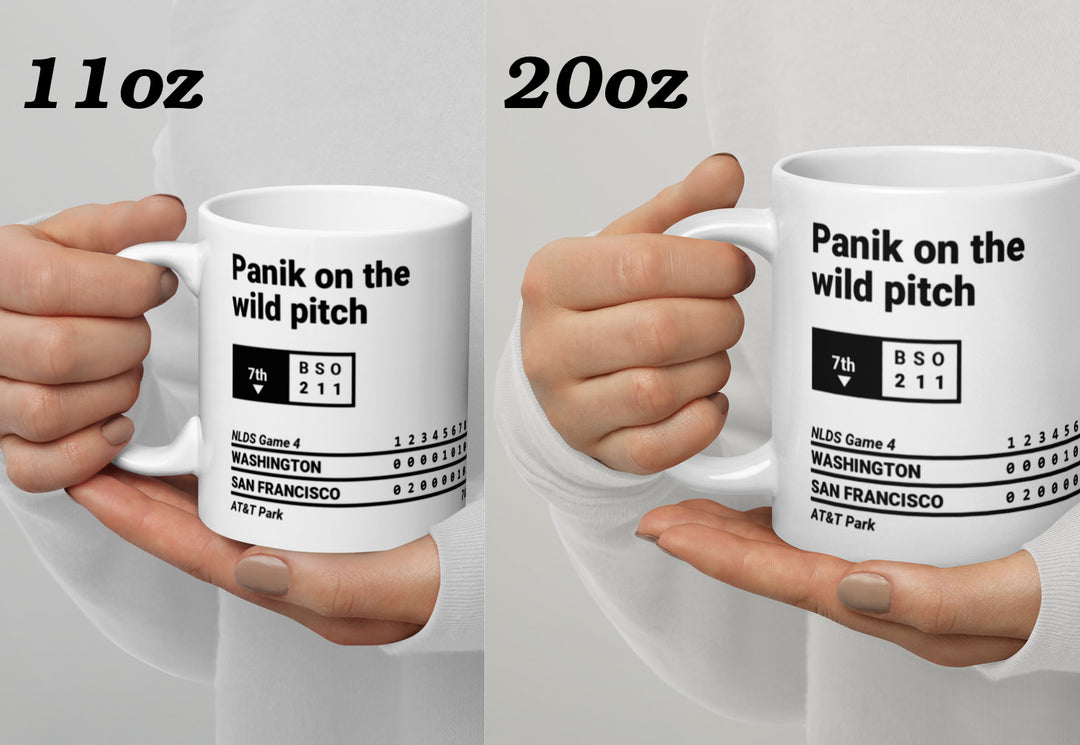 San Francisco Giants Greatest Plays Mug: Panik on the wild pitch (2014)