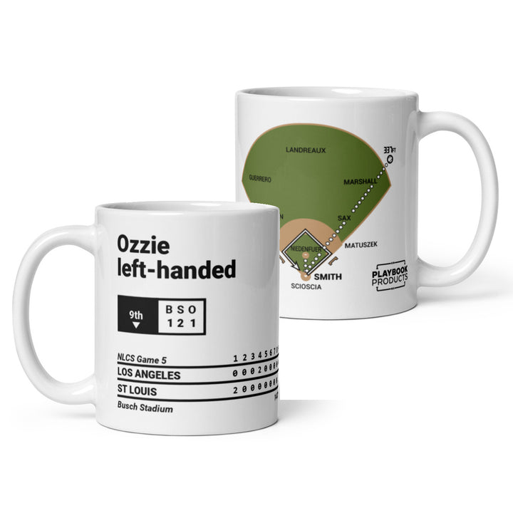 St. Louis Cardinals Greatest Plays Mug: Ozzie left-handed (1985)
