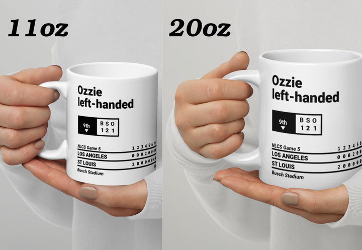 St. Louis Cardinals Greatest Plays Mug: Ozzie left-handed (1985)