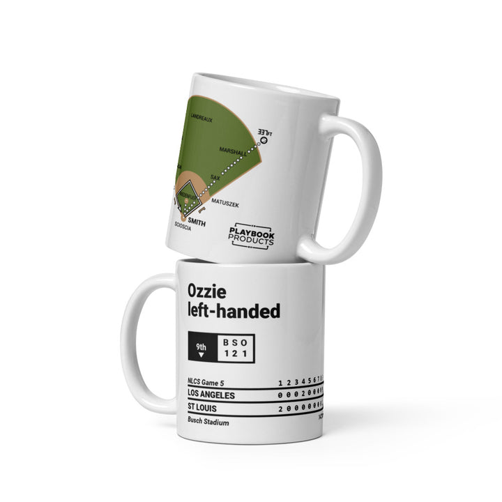St. Louis Cardinals Greatest Plays Mug: Ozzie left-handed (1985)
