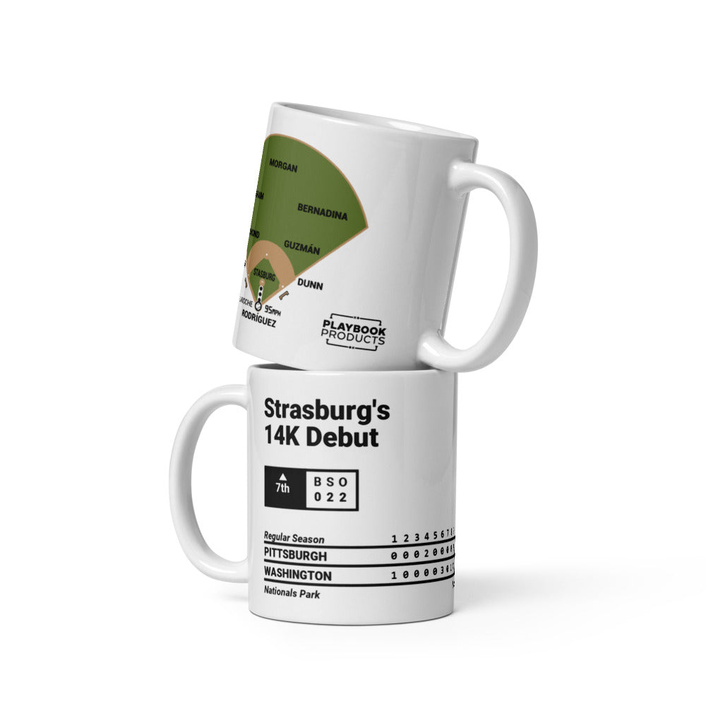 Washington Nationals Greatest Plays Mug: Strasburg's 14K Debut (2010)