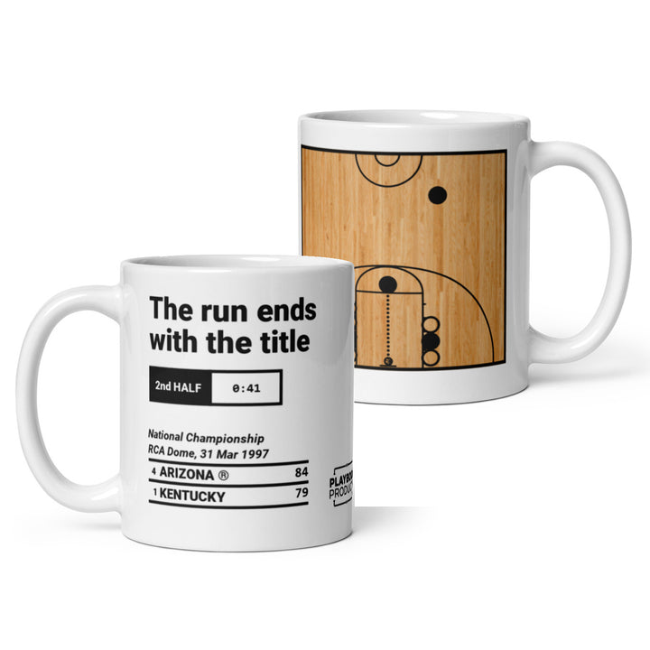 Arizona Basketball Greatest Plays Mug: The run ends with the title (1997)