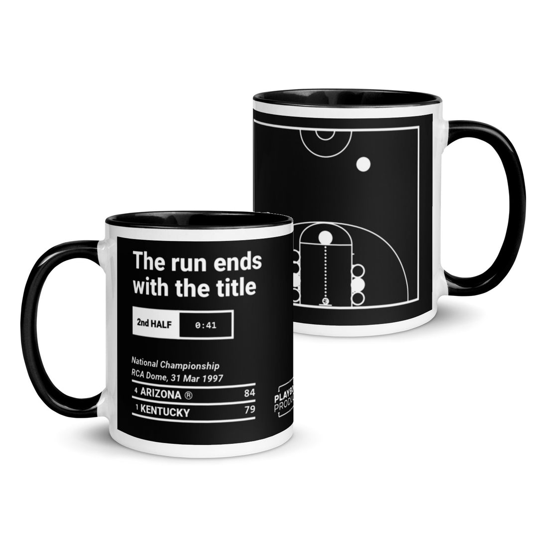 Arizona Basketball Greatest Plays Mug: The run ends with the title (1997)