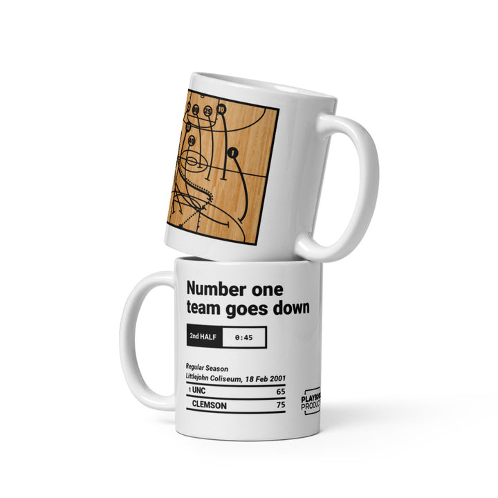 Greatest Clemson Basketball Plays Mug: Number one team goes down (2001)