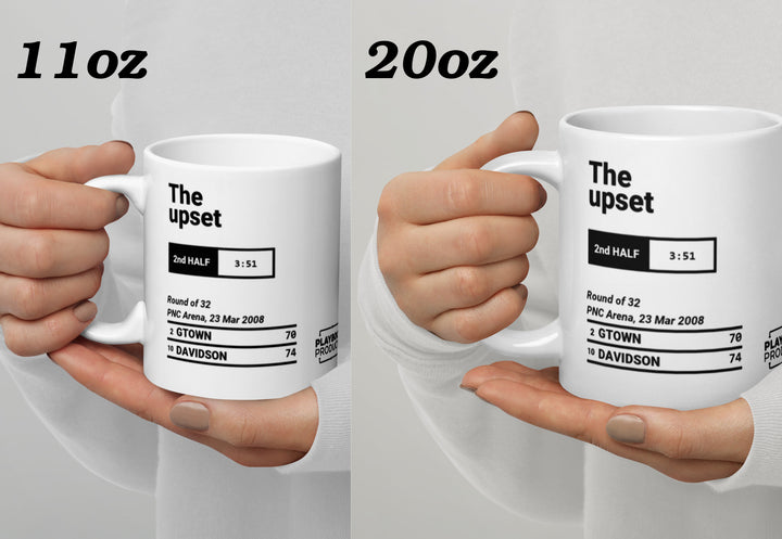 Greatest Davidson Basketball Plays Mug: The upset (2008)