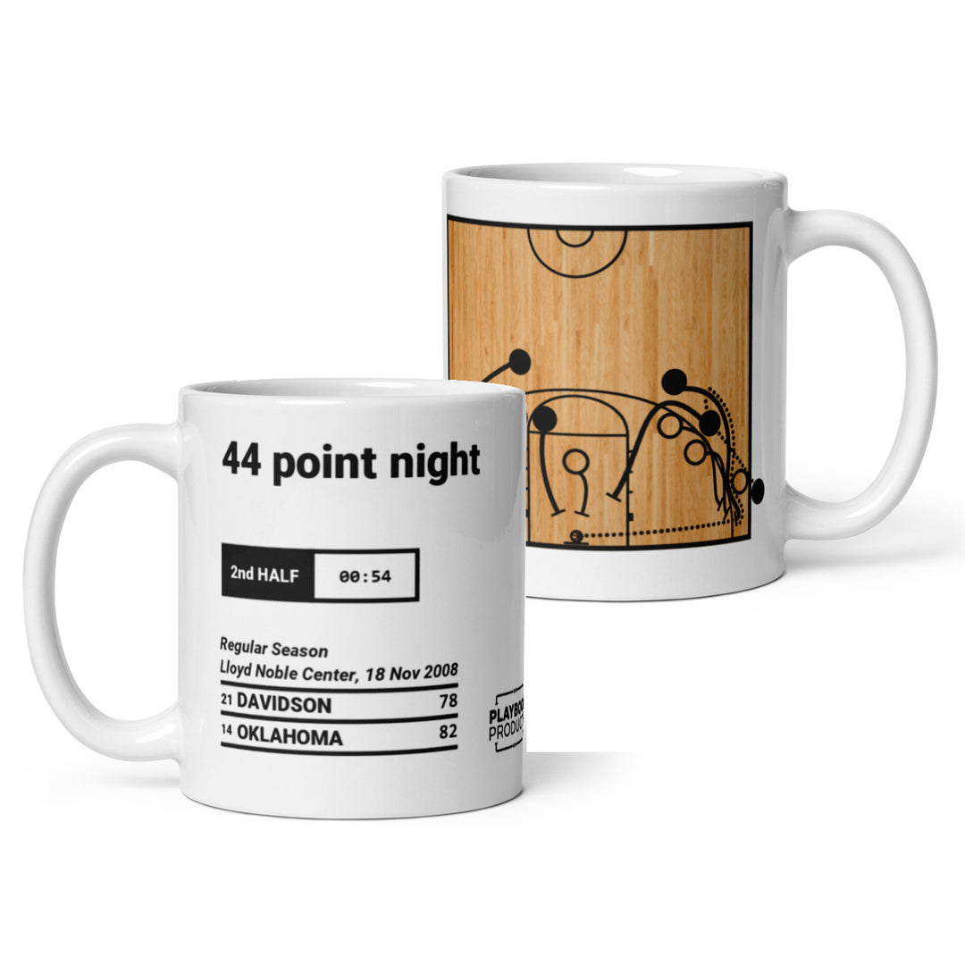 Greatest Davidson Basketball Plays Mug: 44 point night (2008)